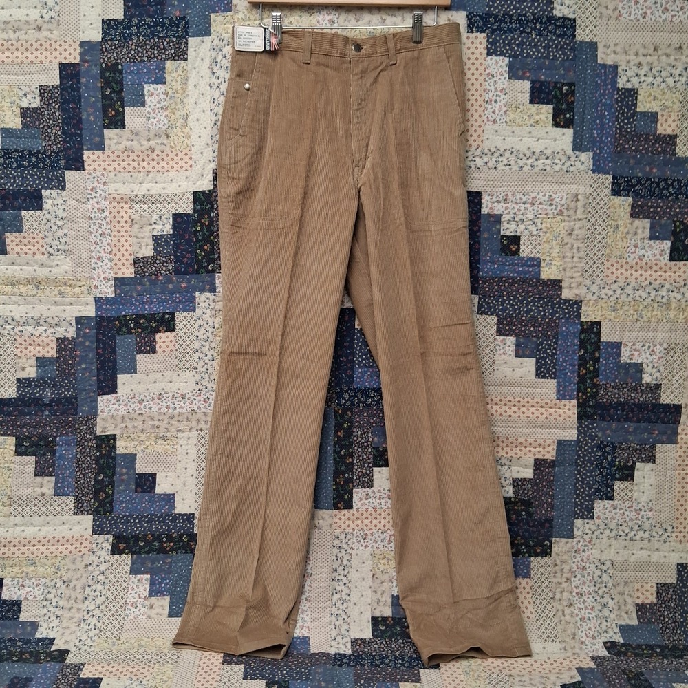 Vintage Deadstock Brittania Corduroy Pants Size 33 Brown 36 Inseam Earthcore